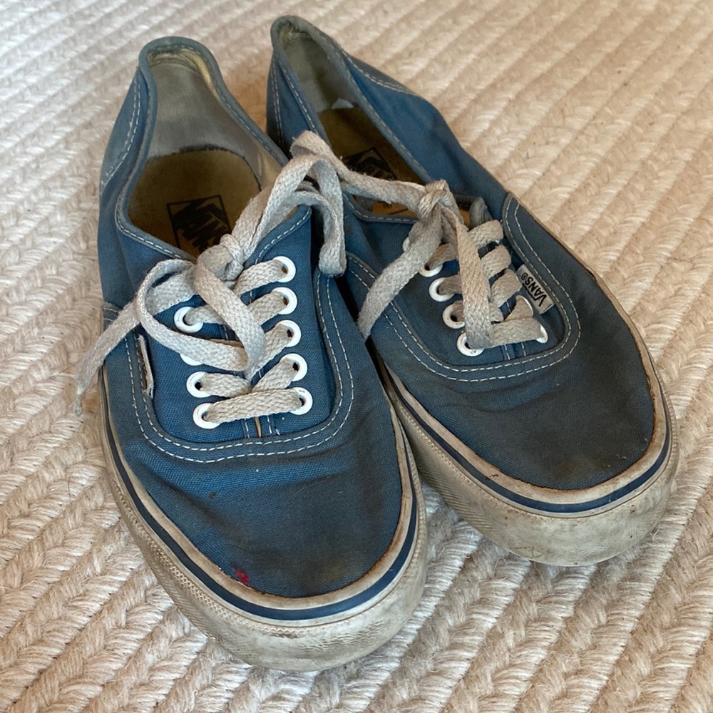 Perfectly worn in blue original Vans Authentic